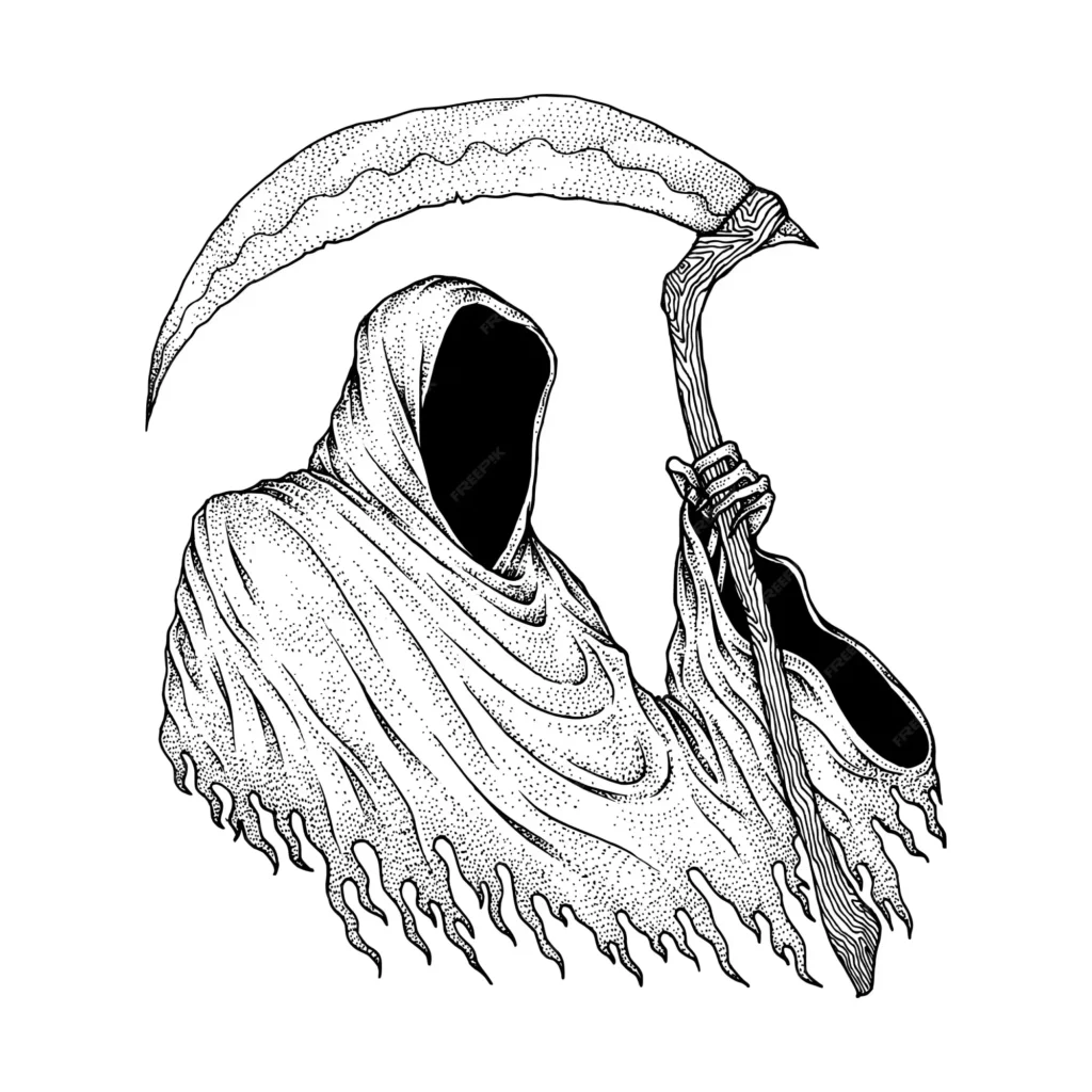 scary drawings - grim reaper
