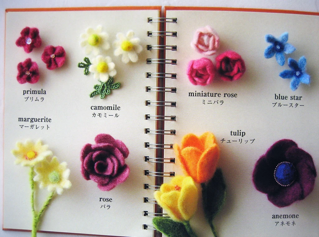 Needle Felted Flowers