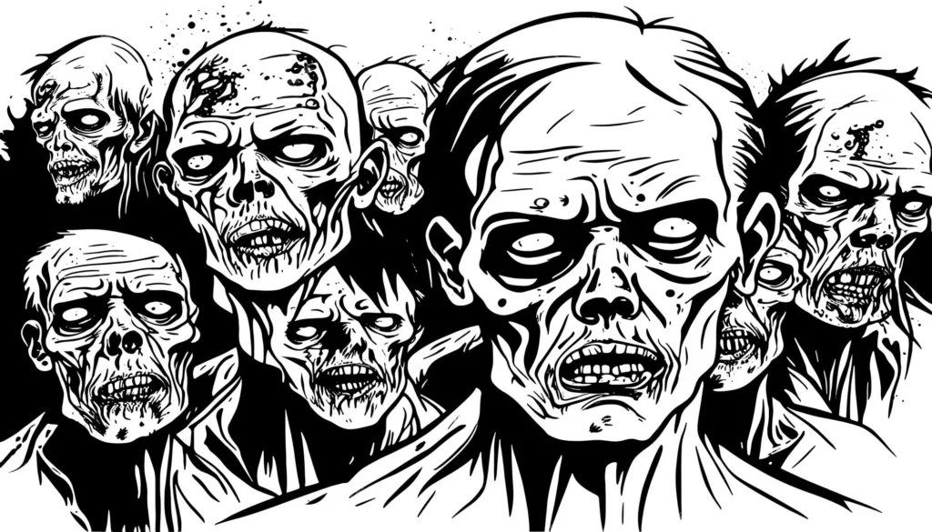 Scary Drawings for halloween - Zombie Apocalypse