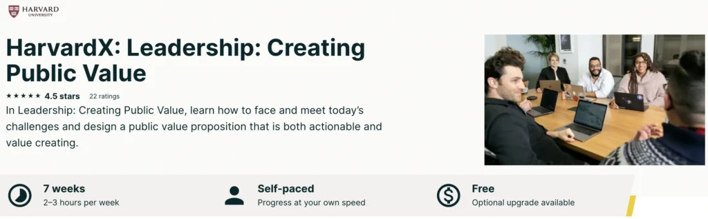 HarvardX course on Leadership