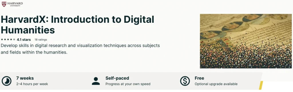 HarvardX: Introduction To Digital Humanities