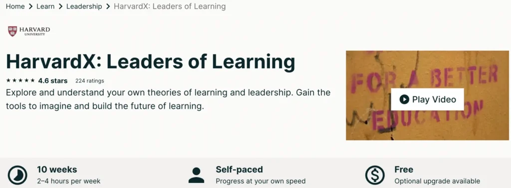 HarvardX: Leaders of Learning