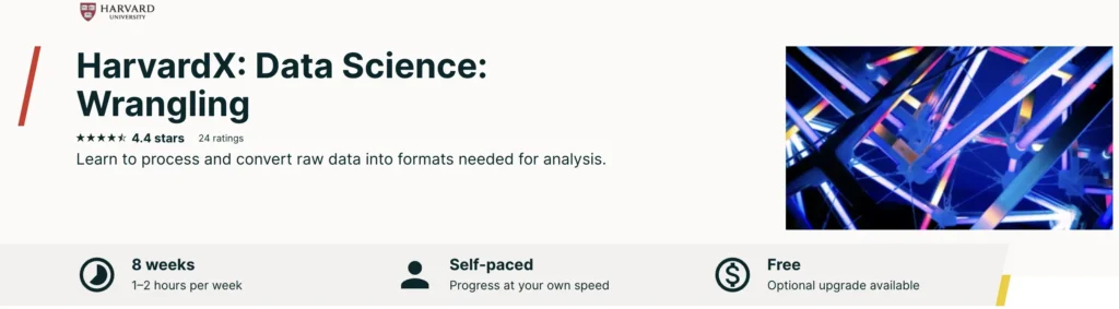 HarvardX Data Science: Wrangling course by edX