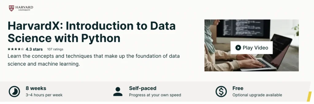 HarvardX: Introduction to Data Sciences with Python