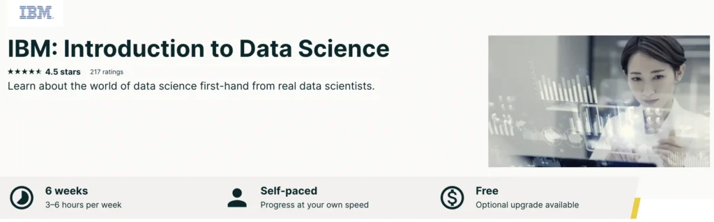 IBM: Introduction to data science