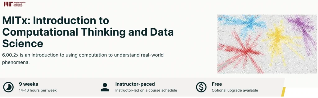 MITx: Introduction to Computational Thinking and data science