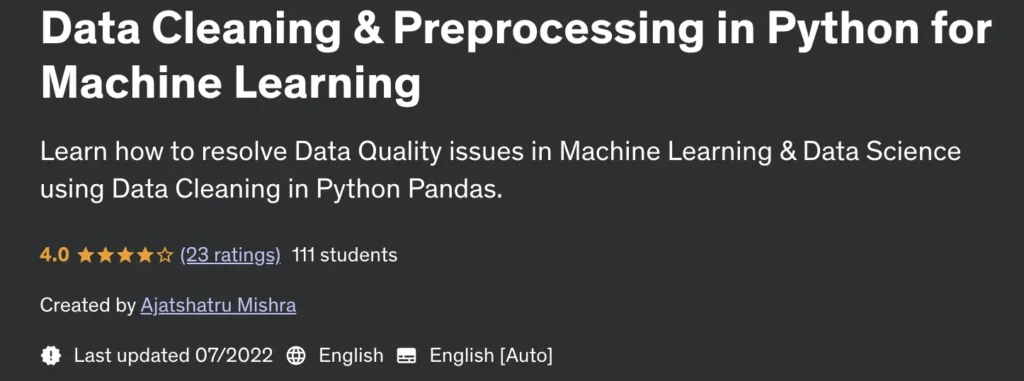 data cleaning and preprocessing