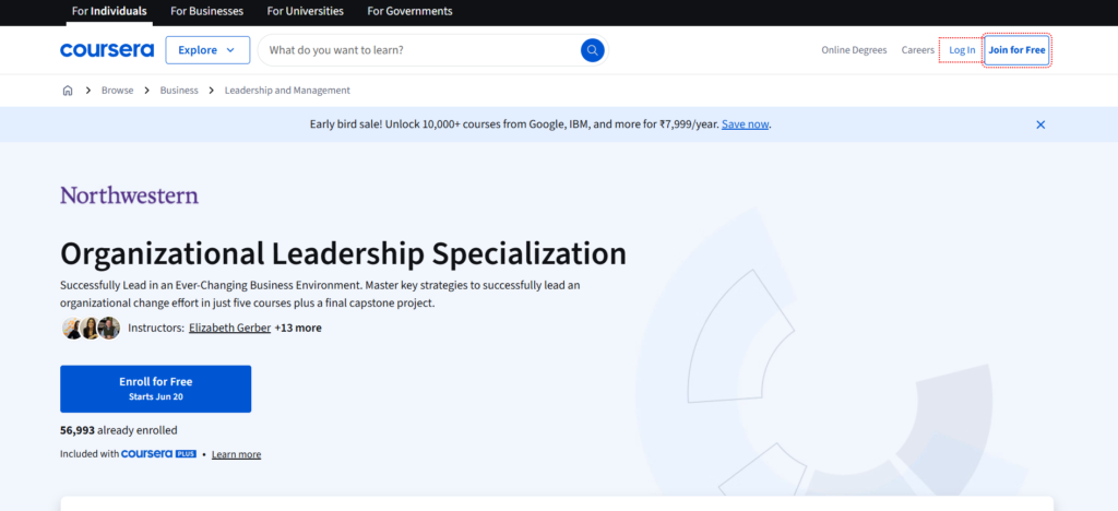 Organizational Leadership Specialization